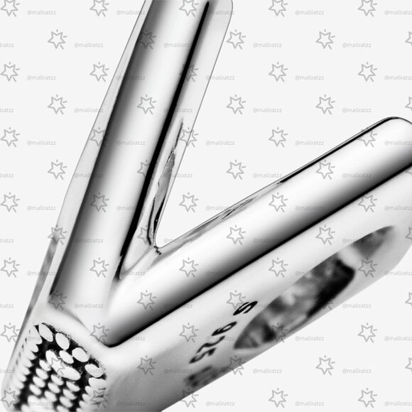 Pandora Letter V Alphabet Charm - Picture 3 of 6